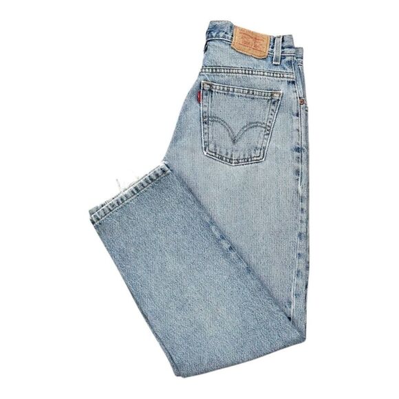 RARE VINTAGE LEVI’S 550s Light Wash Mid-High Waisted Tapered Jeans - Picture 1 of 6